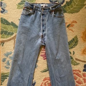 Re/Done ultra high rise wide leg in size 24